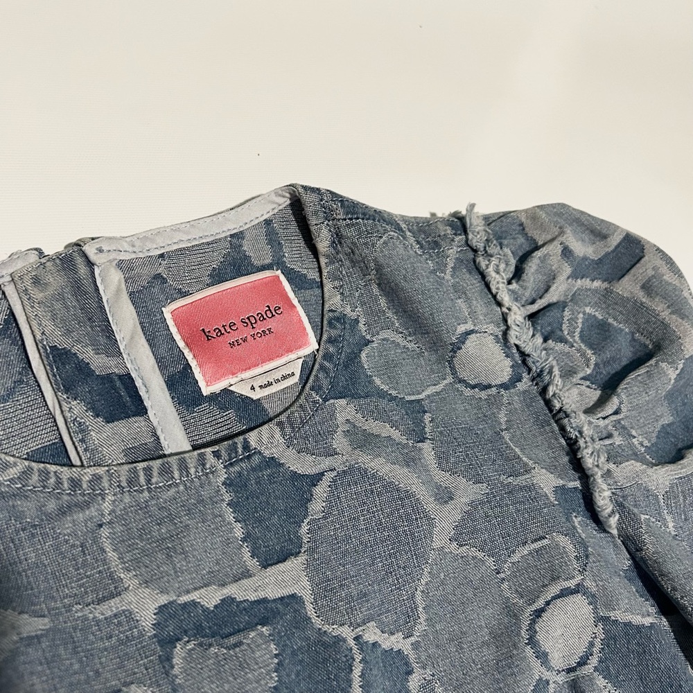 Kate Spade Abstract Peony Denim Dress - Picture 7 of 8